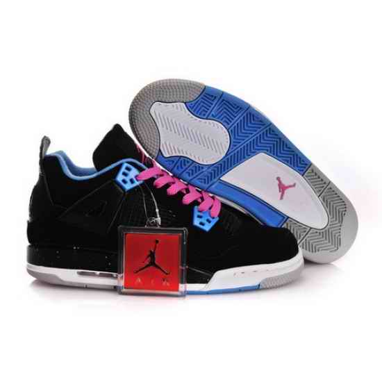 Air Jordan 4 IV Shoes 2013 Womens Black Blue Pink
